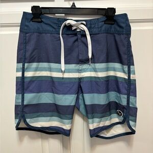 Ezekiel Multicolor Blue Drawstring Back Pocket Beach Swim Trunks Men’s Size 30